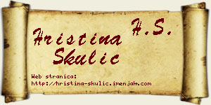 Hristina Skulić vizit kartica